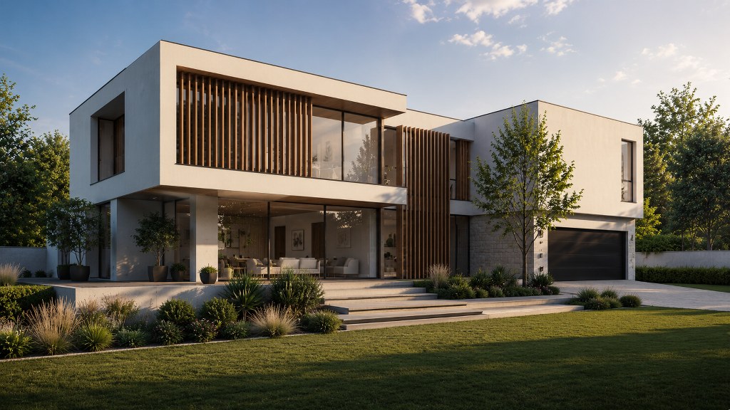 Modern architectural visualization studio workspace